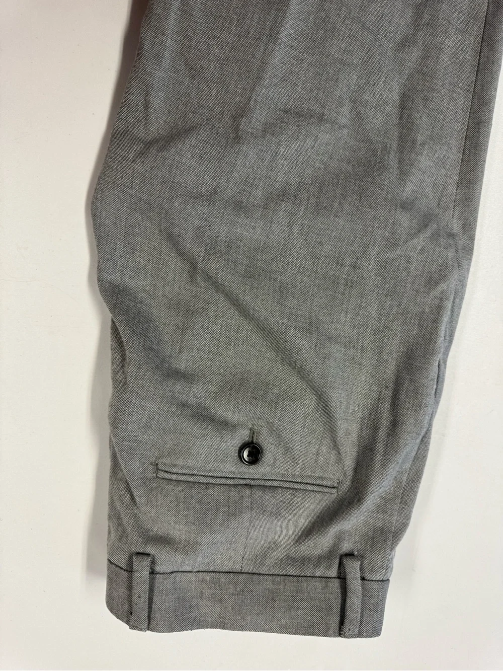 J. Crew Bowery Gray Dress Pants with Black Waistband Lining 30x32